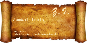 Zombai Imola névjegykártya
